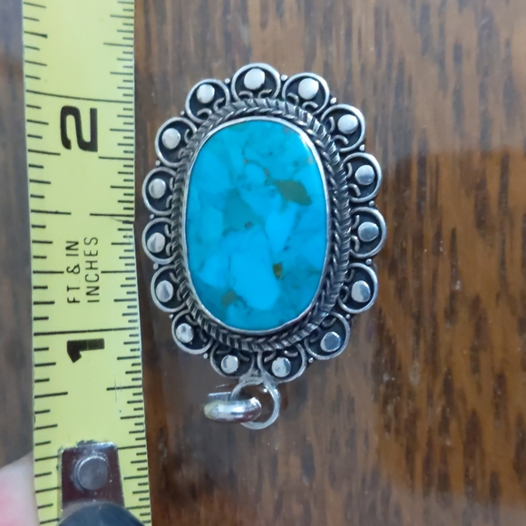 Sterling Silver and Turquoise pendant. Stunning! - Picture 5 of 6